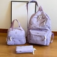thumbnail image 2 of 3 in 1 Cute Mini dachshund Print Backpack Set, Lightweight Fabric Backpack with Lunch Handbag & Pencil Case, Casual Daily Backpack, 2 of 8