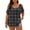 Black-60320aa, variant on L-5XL Plus Size Women Cold Shoulder Tops Plaid Crew Neck Women Short Sleeve Shirts Hide Belly Vintage Tunic Shirts for Women Red XL