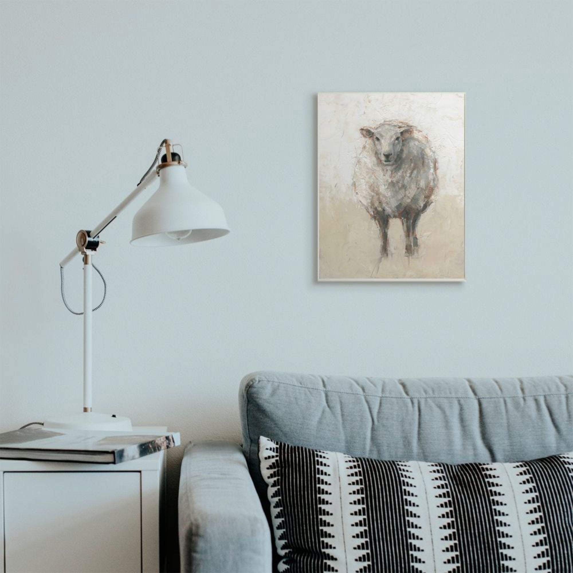 Stupell Industries Minimal Sheep Painting Beige Tan Farm Animal Design by Ethan Harper