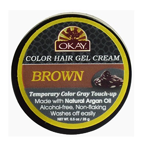 Okay Color Hair Gel, Brown, 0.5 Oz