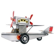Alexander Taron 7" Silver and Red Wind-Up Vintage Style Sea Plane Adult Collectible Tin Figure