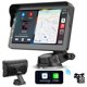 thumbnail image 1 of Estéreo inalámbrico portátil para automóvil Apple CarPlay y Android con control de voz, pantalla táctil de 7 "estéreo doble DIN con Bluetooth, reproductor multimedia, audio para automóvil con cámara d, 1 of 5