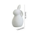 thumbnail image 3 of Honeeladyy Easter Bunny Decorations White Ceramic Rabbits Figurines Tabletop Decoration Spring Home Indoor Decor Tiered Tray Easter Day Love Ornaments Gifts for Your Family or Friends, 3 of 6