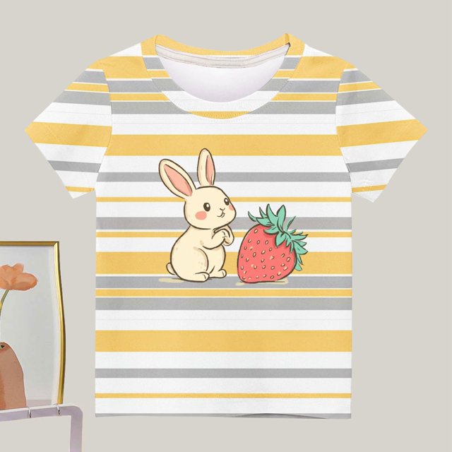 Boys' Fashion Casual Letter Printed Round Neck Short Sleeve