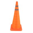thumbnail image 2 of Cono de tráfico de seguridad plegable, cono de seguridad vial reflectante extensible, material fluorescente impermeable, diseño telescópico, base reforzada, para estacionamiento, 2 of 7