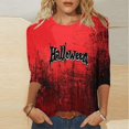 thumbnail image 2 of Pisexur Chandails en Molleton d'Halloween pour Femmes Manches 3/4 Col Rond Chandails en Molleton Graphiques Amusants Chandails à Capuchon Chandail Tops Tendance Automne Chandail Tops Blouses, 2 of 5