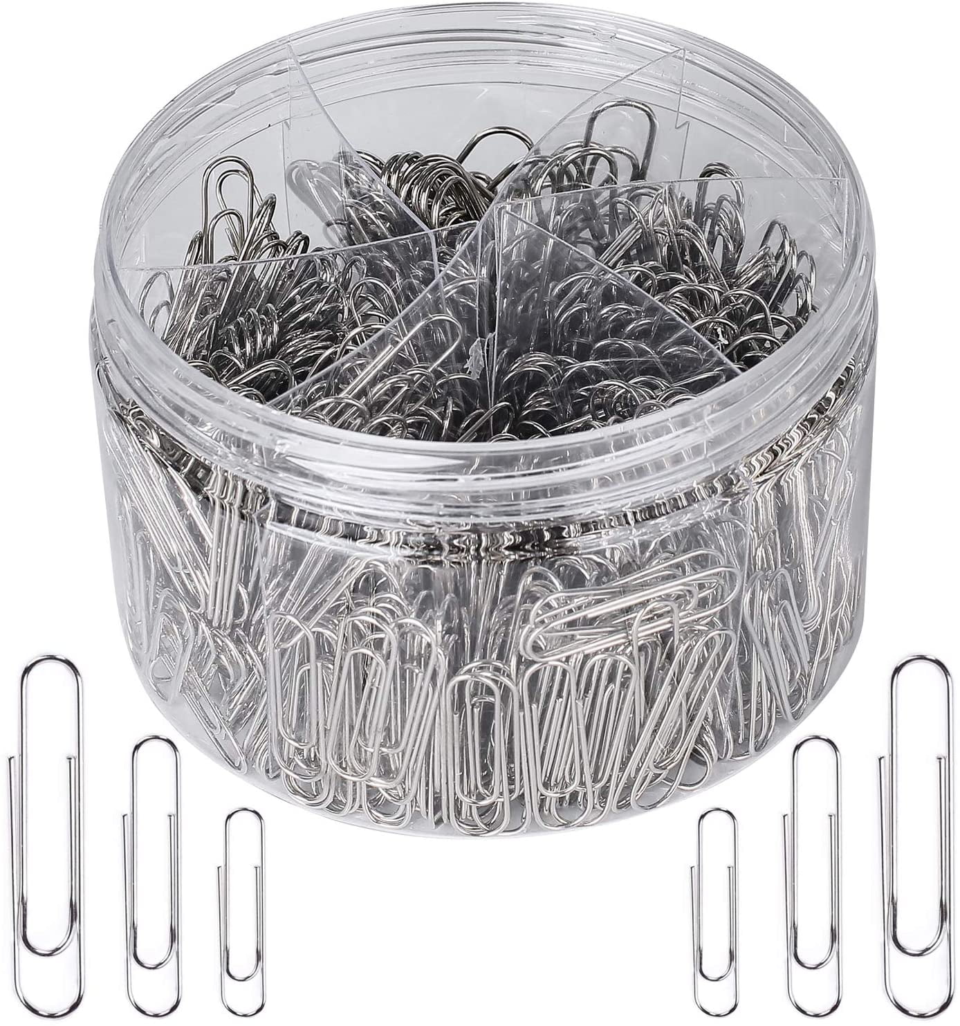 28 mm, 33mm and 50 mm 700 Pcs Paperclips for Office and Personal Document Organization Silver Paper Clips 