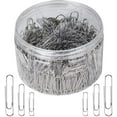 thumbnail image 1 of Paper Clips 700 Pieces Assorted Sizes with 1.1 Inch & 1.3 Inch & 2 Inch，Small Medium and Large Size Sliver Paperclips for Office School Hospital Document Organizing Daily DIY Use, 1 of 9