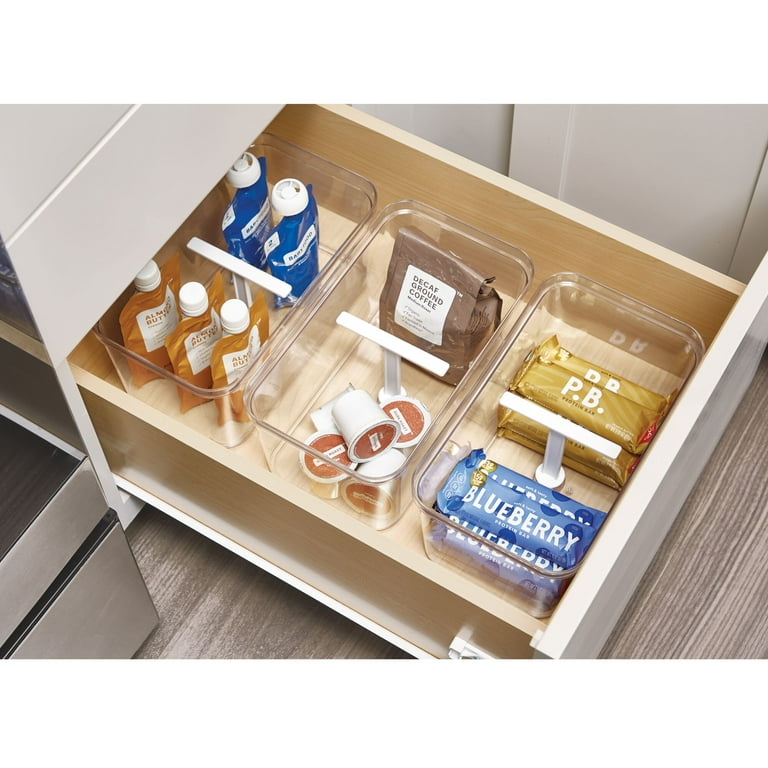 iDesign Crisp Divided Organizer in Clear and Matte White