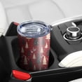thumbnail image 5 of 20oz Tumblers Red Christmas Tree Pattern Stainless Steel Vacuum Insulated Double Wall Travel Tumbler Cups Mug with Lid and Straw,Cleaning Brush for Cold & Hot Drinks, 5 of 7