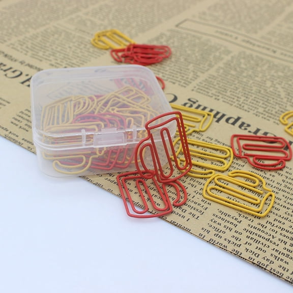 WHAMVOX 20 Pcs Cute Paper Clip File Clips Office 3.5X3.5X0.1CM