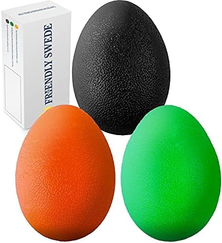 WLIKKS Stress Balls for Adults - 3 Squeeze Balls for Hand Therapy, Stress Relief & Strength - 3 Resistance Levels
