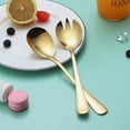 thumbnail image 4 of Duslogis Salad Server Set, Stainless Steel Salad Serving Set, Salad Servers, Salad Spoon, Salad Fork, Pack of 2 (Gold), 4 of 7