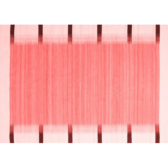 Ahgly Company Indoor Rectangle Abstract Red Contemporary Area Rugs, 8' x 12'