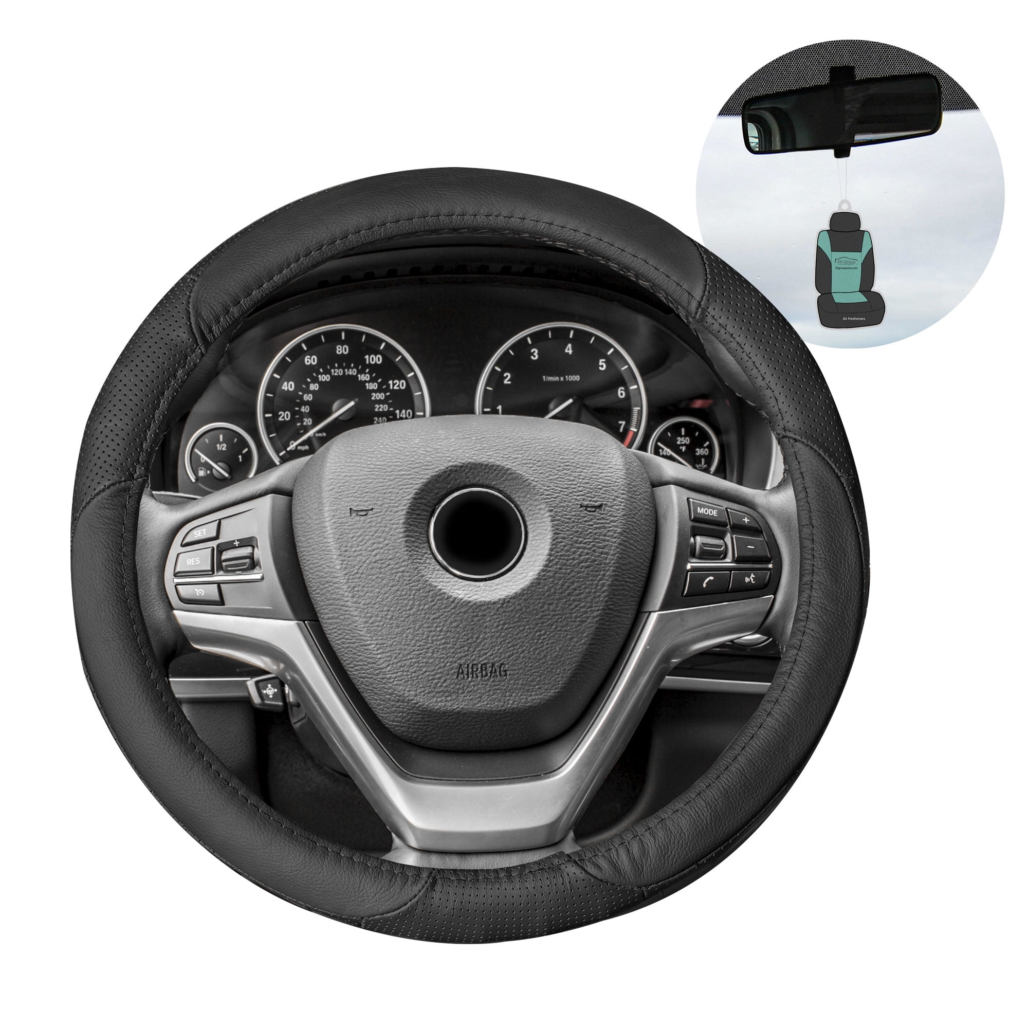 CAR PASS Line Rider Leather Universal Steering Wheel Cover fits for Truck,SUV,Cars LJ Black and Red CAR PASS Line Rider Leather Universal Steering Wheel Cover fits for Truck,SUV,Cars LJ Black and Red