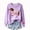 Z01 Purple, variant on Women's Dachshund Sweater, Pink Ribbon Knit Pullover, Round Neck Long Sleeve, S-XXXL