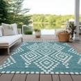 thumbnail image 6 of Addison Rugs Chantille Indoor/Outdoor Transitional Diamonds Teal Washable Rectangle Rug, 5' x 7'6", 6 of 6