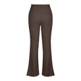 thumbnail image 5 of Hfyihgf Women Elegant Corduroy Flare Pants Elastic High Waist Vintage Bell Bottom Trousers with Pockets(Brown,XL), 5 of 6