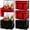 Red and Black, variant on 6 Pcs Insulated Bags for Food Delivery XXXL Large Capacity Hot Grocery Tote Bag Reusable Warming Pizza Catering Carrier for Commercial Travel Lunch Shopping Gifts (Red and Black)