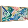 thumbnail image 3 of IDEA4WALL Extra Large Framed Canvas Print Wall Art Vibrant Foliage Abstract Colorful Artwork Nature Wilderness Antique Retro Fine Art Decorative Relax/Calm for Home Decoration - 60"x30", 3 of 5