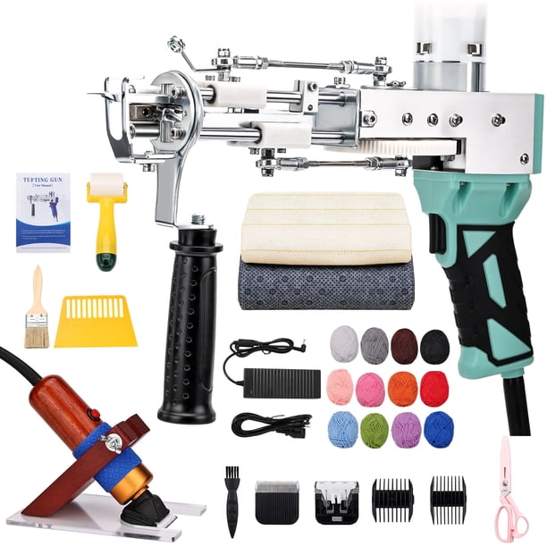 Kit inicial de pistola de tufting para tapetes zowwfast, máquina para hacer alfombras