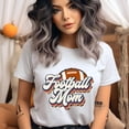 thumbnail image 2 of Football Mom T-Shirt | Retro Leopard Print Game Day Graphic Tee, White, Size 2XL, 2 of 6
