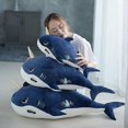 thumbnail image 4 of Lovely Dark Blue Shark Plush Toy Stuffed Animal Pillow Gifts for Kids Thanksgiving Gift(Dark Blue Shark, 23.6'), 4 of 4