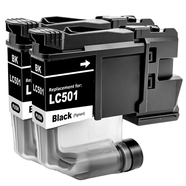 Cartucho de tinta LAIPENG LC501BK negro, paquete de 2, reemplazo