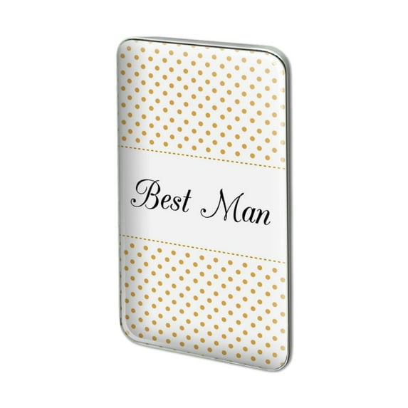 Best Man Wedding Elegant Polka Dots Metal Rectangle Lapel Hat Pin Tie Tack Pinback
