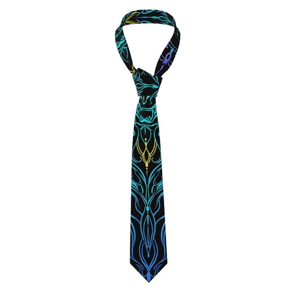Men's Tie, Checkered Texture Floral Printed Tie Fashionable Wedding Party Best Man Suit Tie Work Tie Male Birthday Gift