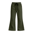 thumbnail image 2 of WOYY Girls Flared Sweatpants Preppy Joggers Pants Spring Fall Casual Trousers, Sizes 5-16, 2 of 4