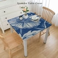thumbnail image 2 of nygtbtfer Tablecloth Round Teal GrayCotton Hand Block Print Table Cloth for Kitchen Dining Linen Home Decor I Parties, Weddings, Outdoors, Holidays, 2 of 7