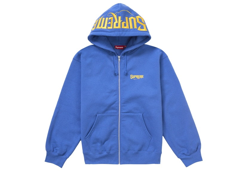 Supreme Men's b.b. Simon Zip Up Hooded Sweatshirt Blue, from