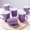 Purple, variant on Coffee Mugs Set of 6, 12oz Green Ceramic Coffee Cups with Handle | Dishwasher & Microwave Safe, DIY Friendly, Matte Porcelain Coffee Mugs for Latte, Tea, Cocoa, Cappuccino, Cups for Women Men