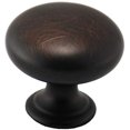 thumbnail image 2 of Perilla redonda tipo hongo Cosmas 4950ORB de bronce aceitado para gabinetes, 32 mm de diámetro, paquete de 10, 2 of 2