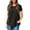 Black, variant on Hide Belly Loose Tunic Shirts for Women Solid Casual Side Split Summer Outfit Crewneck Baggy Pullover Tops for Outing