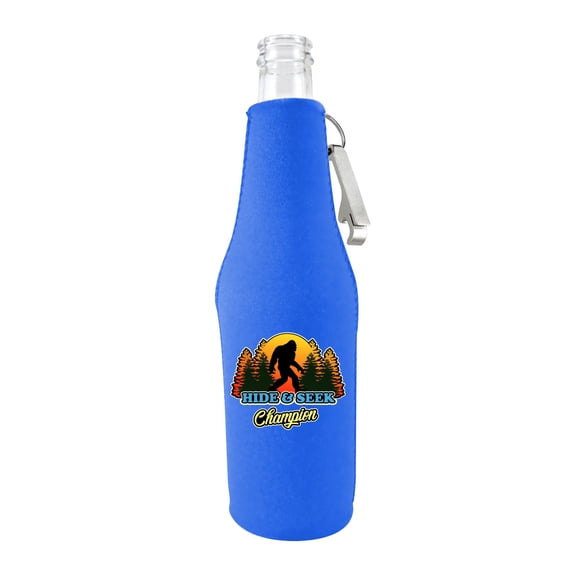 Hide & Seek Champion Bigfoot Beer Bottle Coolie With Opener (Royal Blue)