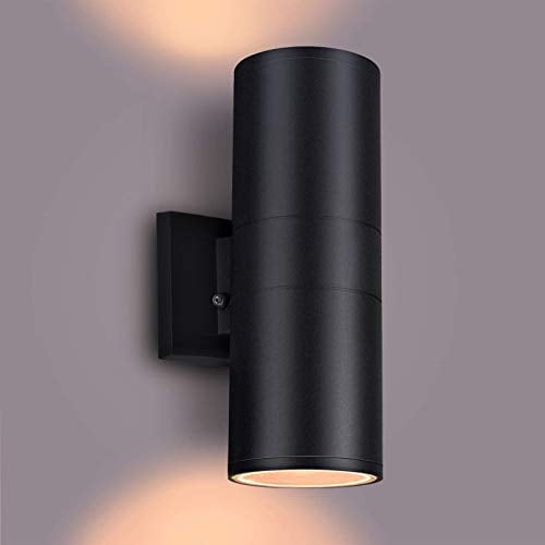 Outdoor Wall Light Dusk To Dawn Sensor Exterior Lighting 2 Bulbs Included Aluminum Mount Sconce Up Down Fixture For Porch Backyard Etl Listed Com Outdoor Wall Light Dusk To Dawn Sensor, Dusk To Dawn Outdoor Wall Light