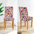 thumbnail image 3 of Yayeee 4 Pack Dining Chair Covers Stretch Parson Chairs Slipcovers Seat Protector, Colorful Flowers Pattern, 3 of 6