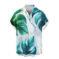 thumbnail image 5 of LEKWK Hawaiian Shirts for Men Beach Button Down Casual Shirts Short Sleeve Collared Lightweight Print Tops Loose Fit Beach Resort Vacation Wear Green M, 5 of 6