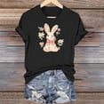 thumbnail image 2 of Easter Shirts for Women Bunny Shirt Cute Floral T-Shirt Funny Rabbit Summer Graphic Tee Casual Tops Funny Easter Graphic, 2 of 6