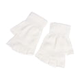 thumbnail image 3 of Boys & Girls Fingerless Gloves Knitted Mitten (White One Size), 3 of 3