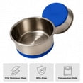 thumbnail image 6 of GORILLA GRIP Dog Bowl Set of 2, Holds 8 Cups, Food Grade 304 Stainless Steel, Silicone Base, Blue, 6 of 9