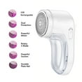 thumbnail image 3 of USB Rechargeable Fabric Shaver,Lint Remover,Lint Shaver,Cordless Removable Effectively Electric Dual Protection Sweater Shaver for Clothes,Legging,Sofa,Curtain,Socks - with 1 Extra Blades,White, 3 of 7