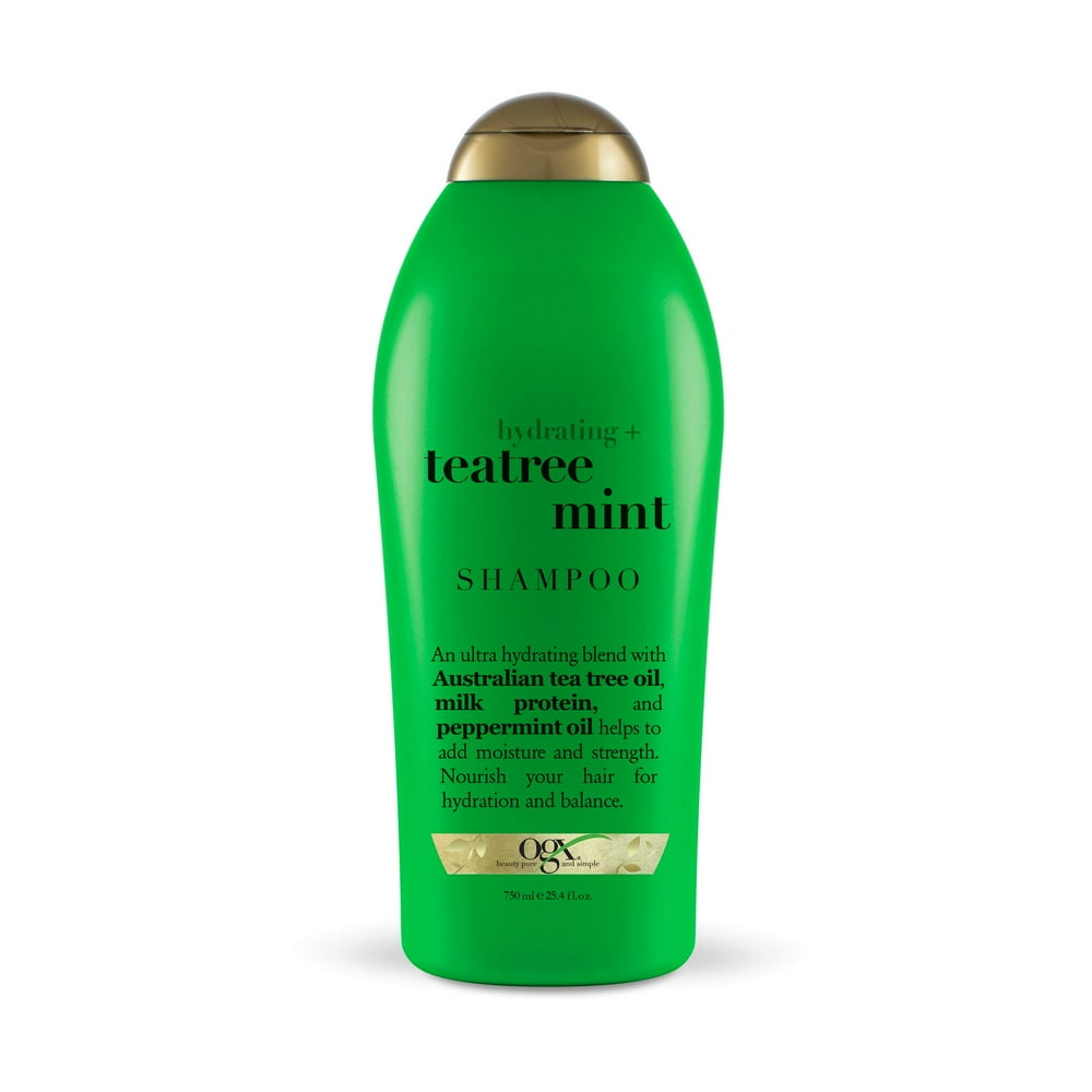 OGX Hydrating + Tea Tree Mint Shampoo, Nourishing & Invigorating Scalp