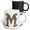 Multicolor, variant on 3drose, Elegant Image of Gold Victorian Ornate Monogram Initial M, 15oz Mug