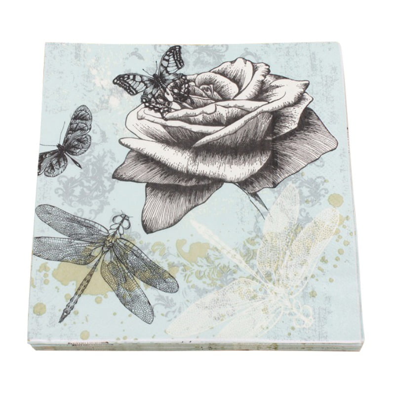 33 x 33cm 4 Paper Napkins for Decoupage Succulent Love 3-ply