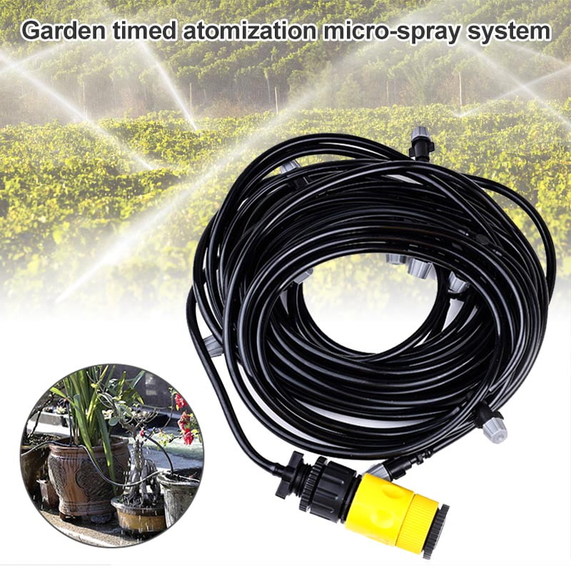 40X Sprinkler Heads Nozzle+Tee Joint Set for Garden Mist Watering Irrigation Kit 