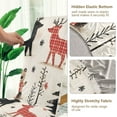thumbnail image 5 of Yayeee 2 Pack Dining Chair Covers Stretch Parson Chairs Slipcovers Seat Protector, Retro Christmas Forest, 5 of 6