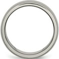 thumbnail image 2 of Titanium Brushed Center Cross Design 8mm Beveled Edge Band (Size 7.5) Made In China tb335-7.5, 2 of 5